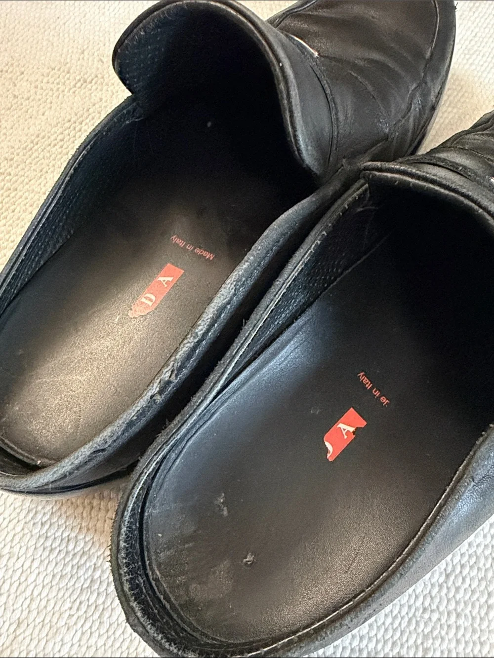 Prada Black Leather Mule Loafers Men’s 9 1/2